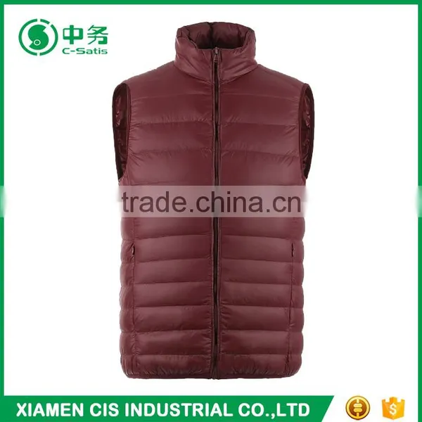 2017 Trendy European Style Winter Plus Size Ultralight Mens Padded Down Vest photo-3