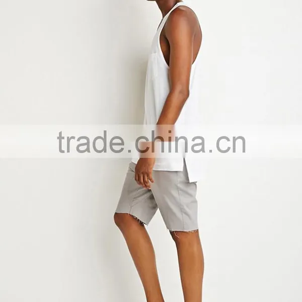 Mens Wholesale Plain Bulk White Tank Tops photo-2