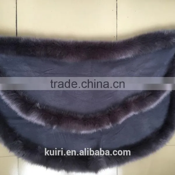 Fur Story Natural Cashmere Shawl With Fox Fur Collar Hight Quality Winter Outwear Poncho Multiple Colors photo-2