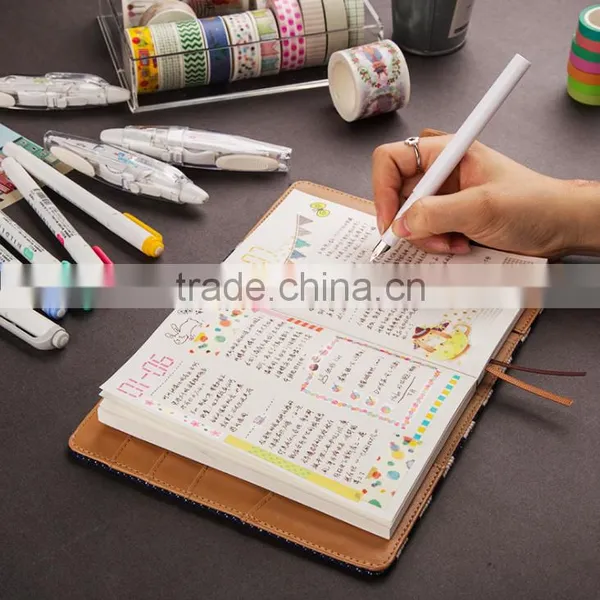 2017 New Style A5/A6 Cloth Cover Daily Planner/weekly Planner With Clasp/loose Leaf Metal Clip photo-5