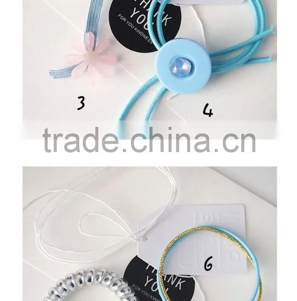 2017 Hot Sale Sky Blue Elastic Hair Tie Set photo-2
