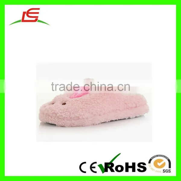 Guangdong Wholesale Shorn Velvet Plush Customized Ribbat Bunny Slippers for Women photo-2
