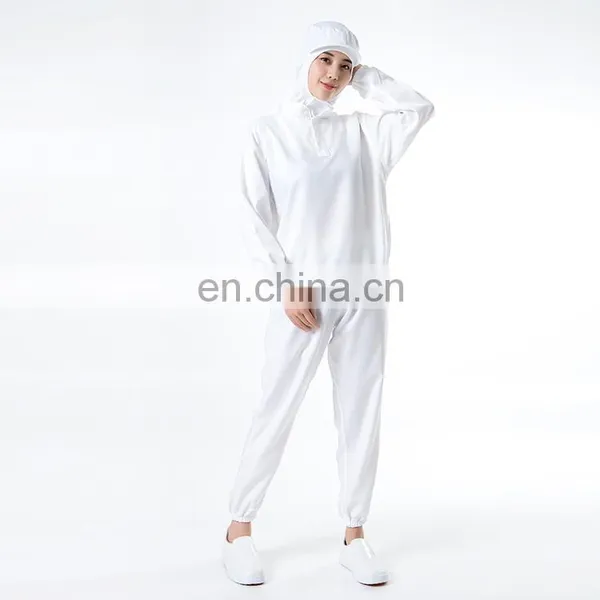 Long Sleeve White 100% Polyester Food Processing Uniform photo-3
