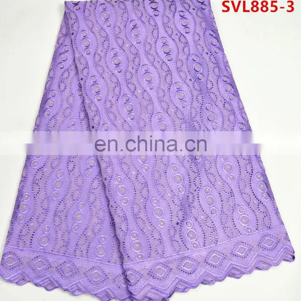 Swiss Voile Cotton Lace Fabric 100% Cotton Swiss Voile Lace Fabric Black photo-4