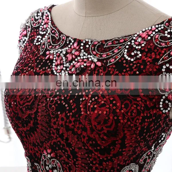 New Arrival Two-Piece Cap Sleeve Sheath Lace Beaded Cocktail Dresses LX345 photo-4