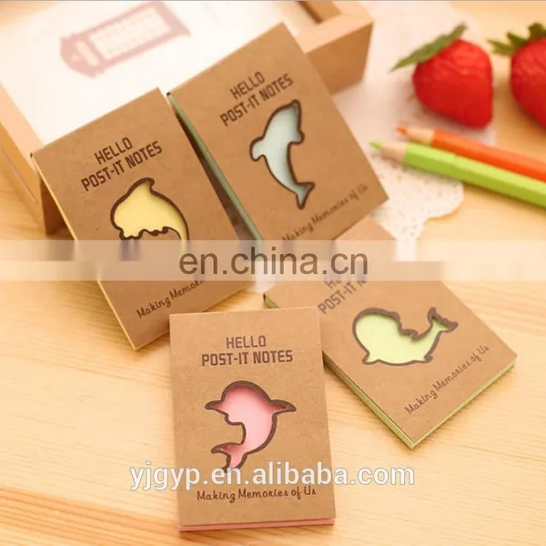 Kraft Paper Custom Die Cut Sticky Notes photo-3