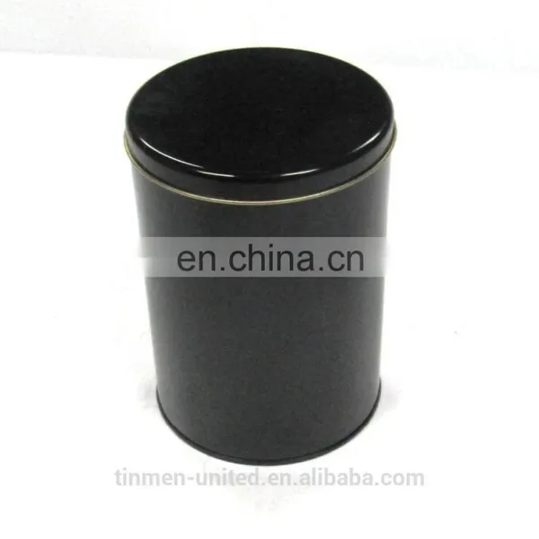Black Printing Round Tea Box Tin Box by Tinmen photo-2