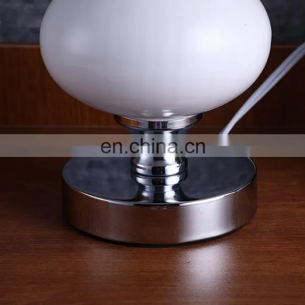 Nordic Fashion Design White Ceramic Ball Decorative Metal Base Custom Modern Table Lamp for Hotel Home Decor photo-3