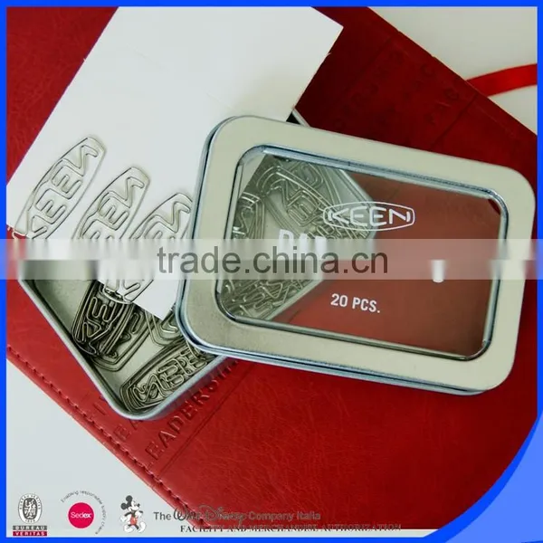 Tin Box Package Customized Logo Metal Paper Clip Stainless Steel photo-5