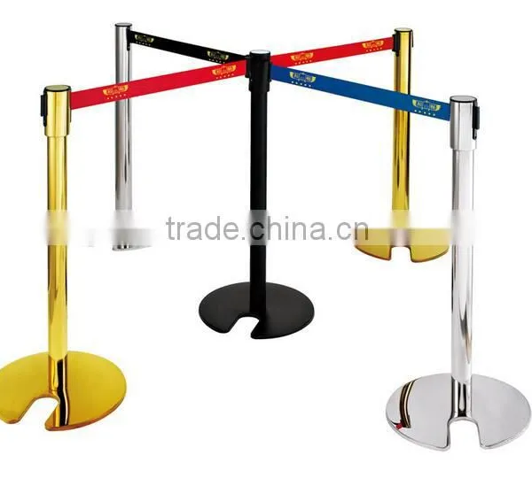 Silver Stainless Steels Crowd Control Barrier-Retractable Belt Barrier-queue Rope Barrier photo-5