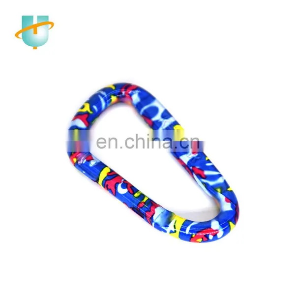 Colorful 80mm D Shape Aluminum Carabiner Clip Keychain Climbing Rock Climbing Carabiner for Camping Hiking Outdoor