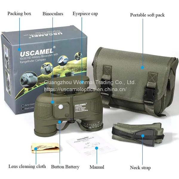 Uscamel 10x50 Marine Binoculars With Rangefinder & Compass photo-2