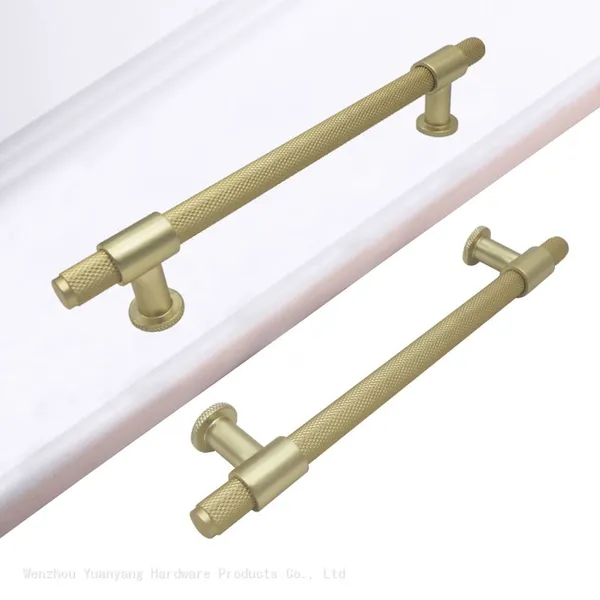 Fancy Knurled Pegangan Dan Kenop Tarik Laci Lemari Aluminium Furnitur Warna Ganda photo-4