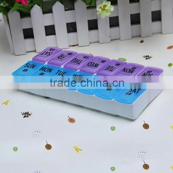 Hot ! 14 Days Portable Plastic Pill Box, 2 Week Pill Box photo-4