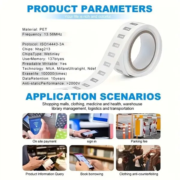 13.56MHZ RFID or NFC Electronic Label (Ntag 213 215 216) photo-2