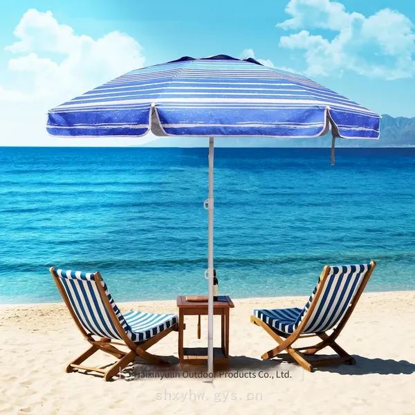 Portable Beach Umbrella, 6.5 Feet, Thickened, Windproof and Uv50+ Anti-ultraviolet photo-3