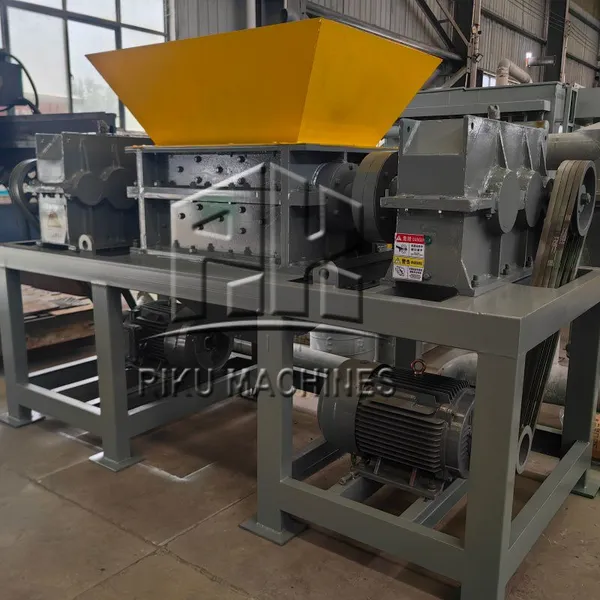 RK-1500  Double Shaft Fully Automatic Electronic Control Waste Plastic Lump Block Metal Paper Tire Wood Shredder Machine