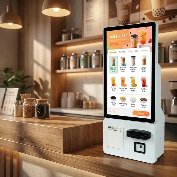 Aonpos APK24 Android Self-service Kiosk All In One Kiosk Restaurant Ordering Kiosk Kiosk With 58mm Thermal Printer photo-2