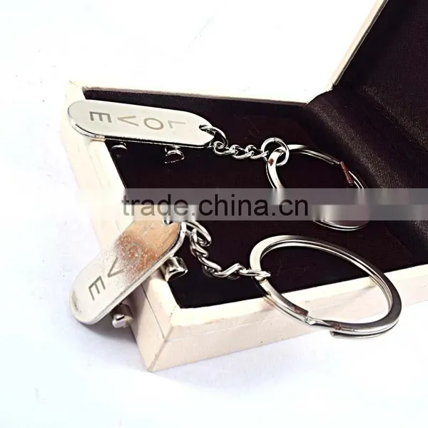 Fashion Jewelry 2015 Steel Jewelry Cute Design Couple Keychains photo-2