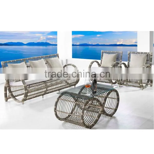 Good Quality Wholesale Sofa Furniture Cheap Garden Outdoor Rattan Sofa Set photo-2
