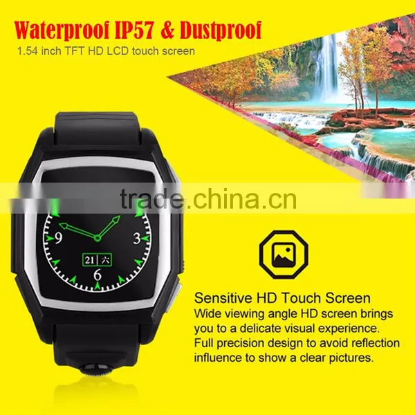 GT68 MTK6261A Chipset Dustproof Waterproof IP57 Blueooth 4.0 Smartphone Watch With SOS Function photo-4