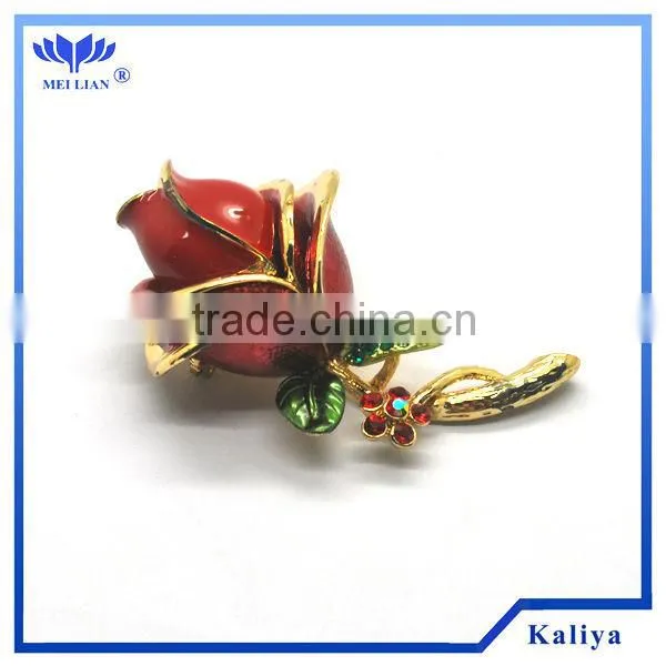 ROSE RHINESTONE BROOCH WHOLESALE