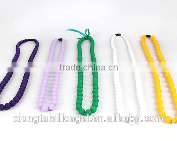 Silicone Chewable Necklace Wholesale/Food-safe Baby Enjoy Bead Necklace photo-5