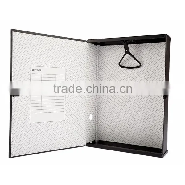 Manufacturing Overlay Multi-function Box File Size A4 FC Simple Black Plastic File Box photo-4