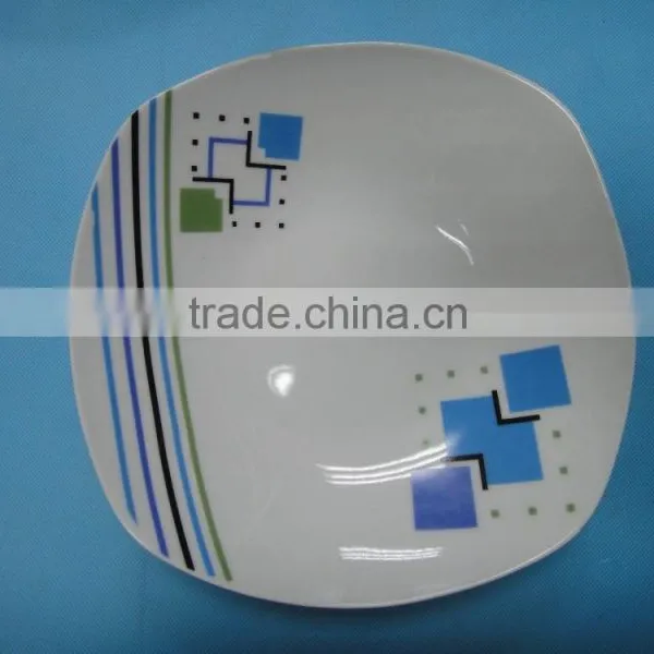 Daily Use Ceramic Porcelain Dishes Plate With Flower Design