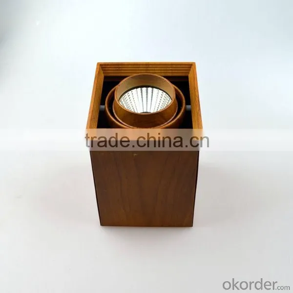 LED Downlight Square Cob Competitive Price Dimmable Led Downlight 7W/10W Led Downlight With Wood Grain Housing photo-2