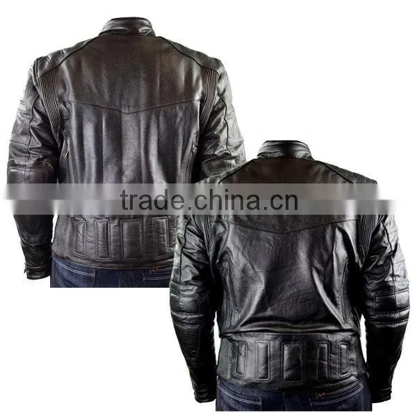Jumbo Style Motorcycle Men Leather Custom Man Jackets photo-4