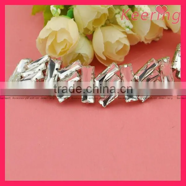New Arrival A-class Rhinestone Chain Trim for Bridal Accessory WRC-146 photo-2