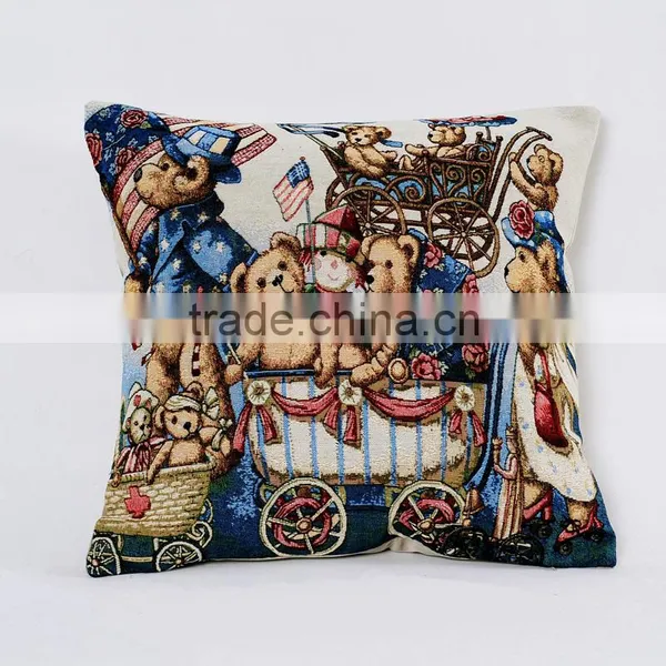 2016 Wholesale Custom Printed Chevron Linen Cushion photo-4