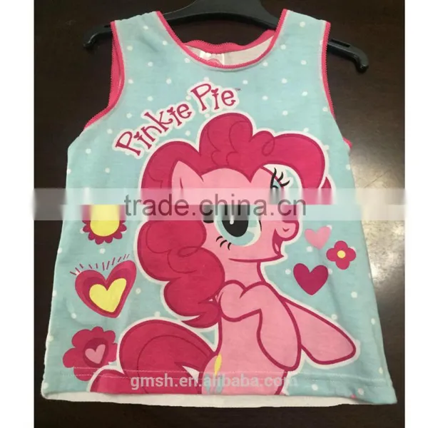 Girls Camisole and Brief Set 100 Cotton so Cute With OEM Service Underwear Set Latest 2015 photo-2