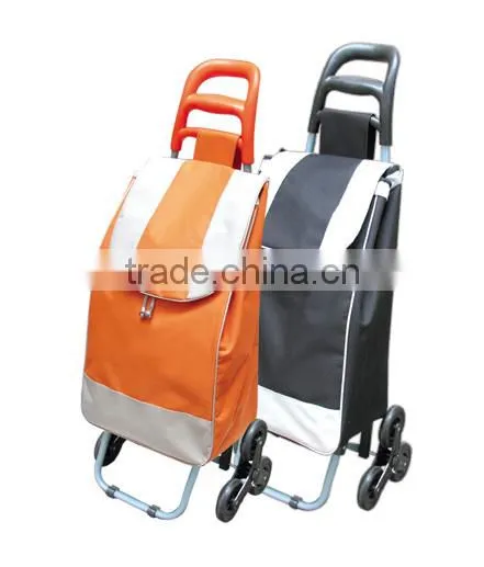 Three Wheels Climbing Stairs Folding Shopping Trolley Cart Bag