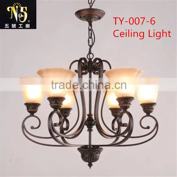 American Style Design Iron LED Pendant Chandelier Lamps Lights Lighting for Home/Coffee House Decoration photo-2