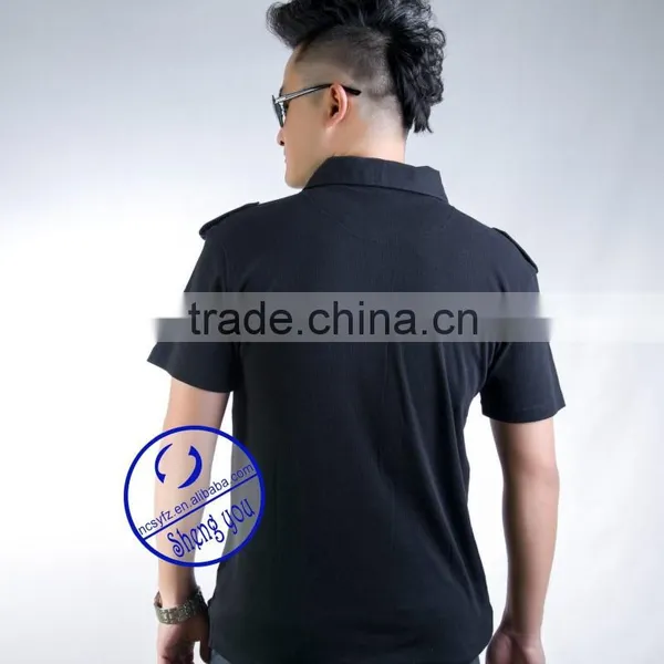 Custom Walf Checks Fabric Mens Polo Shirt Design With Epaulet and Pockets photo-3