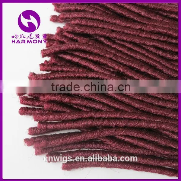 ( Burgundy Color ) HARMONY 18inch 110grams Synthetic Dread Locks Twist Hair Extensions Dreadlocks Braiding Hair photo-3