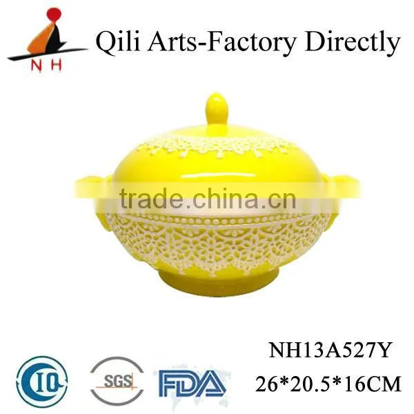 11.8" Ceramic Round Platter for Decoration photo-3