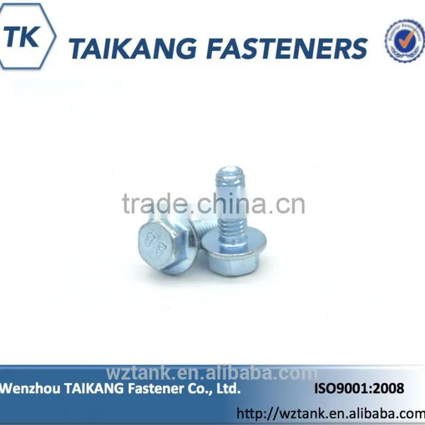 Grade 4.8 Made in China Flat Hex Head Hexagon Flange Screws