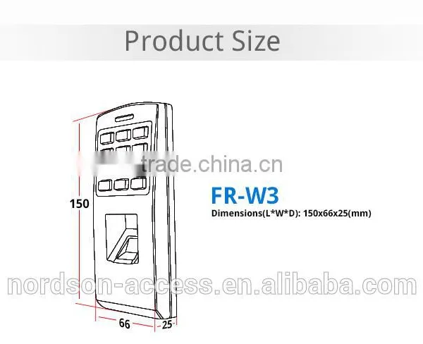Nordson FR-W3 Waterproof Standalone Fingerprint Access Control photo-4