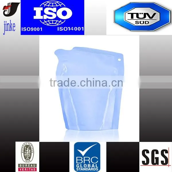 plastic shaped pouch/bottle shaped pouch/folding bag into pouch