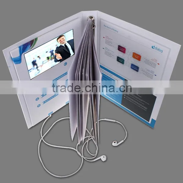 Artificial Handmade 7 " Lcd Brochure Holder Display Stand,lcd Video Booklet ,video Book photo-3