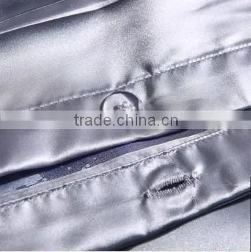100% Silk Bedding Set With Silvery Grey Light Purple photo-4
