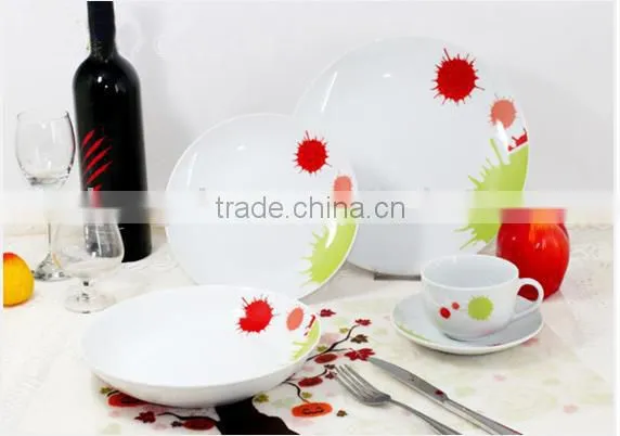 Coupe Ceramic Dinner Set, 20pcs Dinnerware, Ceramic Dinnerware With Decal Printing photo-5