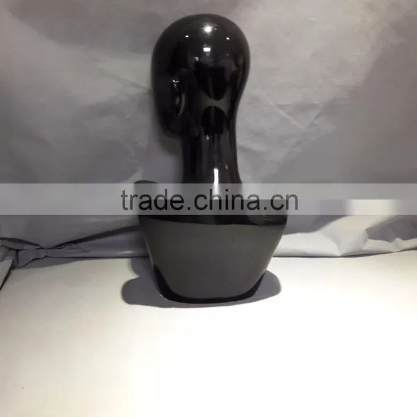 Fiberglass Display Head Black Head With Shoulder Hang Scarves and Shawls to Display photo-4