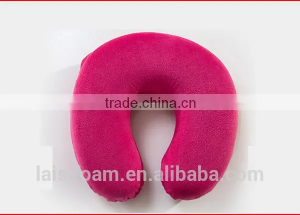 100% Polyester Custom Neck Pillow Adult Car Seat Neck Pillow Case Travel Foam Pillow LS-U-018-D