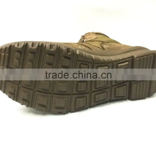 Yiwu Army Lightweight Leather Tan Fashion Tactical Military Combat Boots photo-3