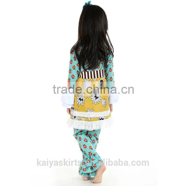 2016 Kaiya Fall Long Sleeve Top Dress 2 Piece Baby Boutique Clothing photo-3