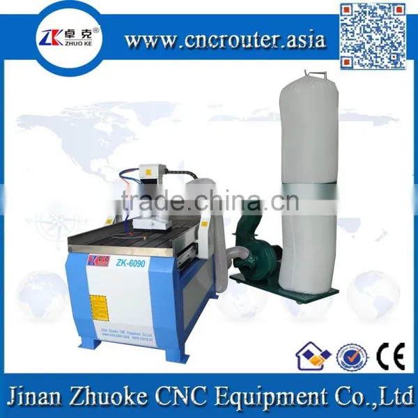 1.5KW Water Cooling Spindle Metal CNC Router Machine ZK-6090 With Dust Collector Of PCI NcStudio Controller photo-2